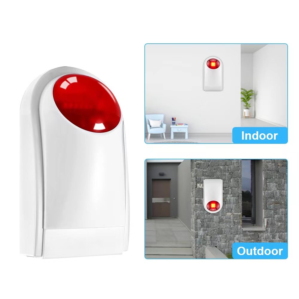 Home Alarm Strobe Siren Wireless Tuya Wifi 110DB Outdoor Strobe Siren PIR Sensor for home safety