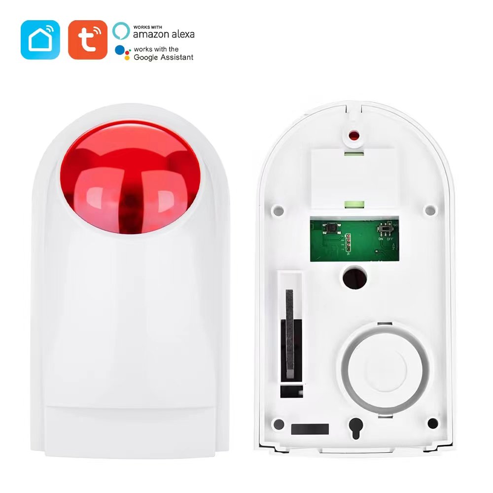Home Alarm Strobe Siren Wireless Tuya Wifi 110DB Outdoor Strobe Siren PIR Sensor for home safety