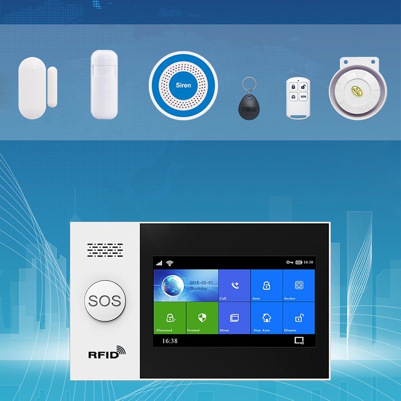 2024 high quality best sale WIFI GSM home security alarm system with camera wireless tuya alarm