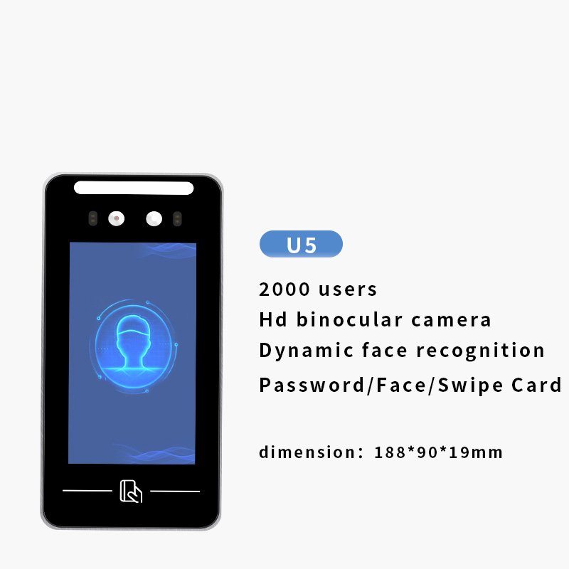 Dynamic Face Recognition Termina Wifi TCP/IP Card Reader Access Control System Biometric Face Recognition Attendance Machine
