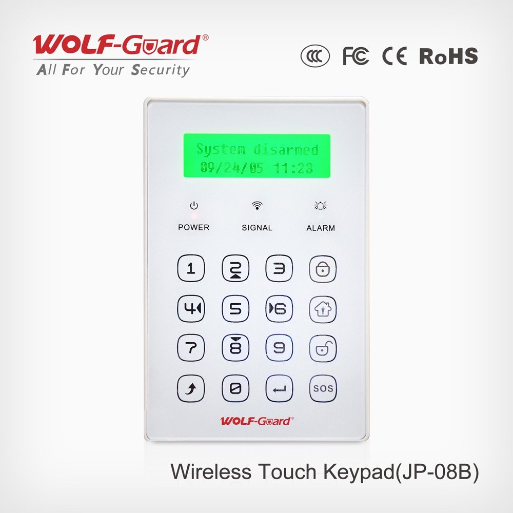 433Mhz Wireless Touch Keyboard RFID Card Arm Or Disarm Password Keypad For Home Security Alarm Support Tuya Smart System
