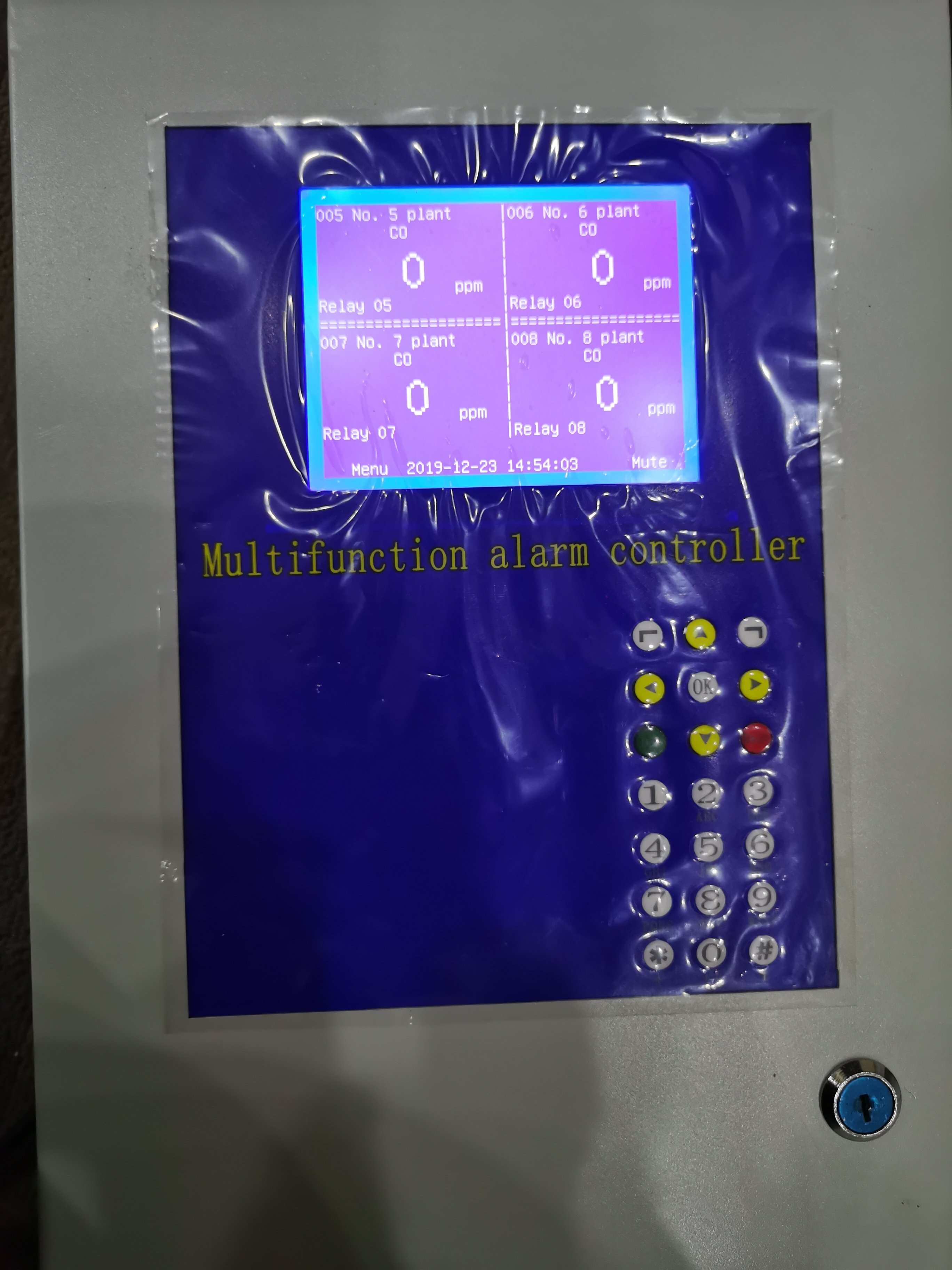 Wall mounted 16 channels LPG NOx HCHO gas detector use LCD alarm control panel