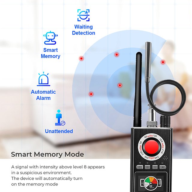 K88 Multi-Function Anti-GPS Detector GSM Finder RF Tracker with Wireless Camera Lens Mini Alarm Systems Device Finder
