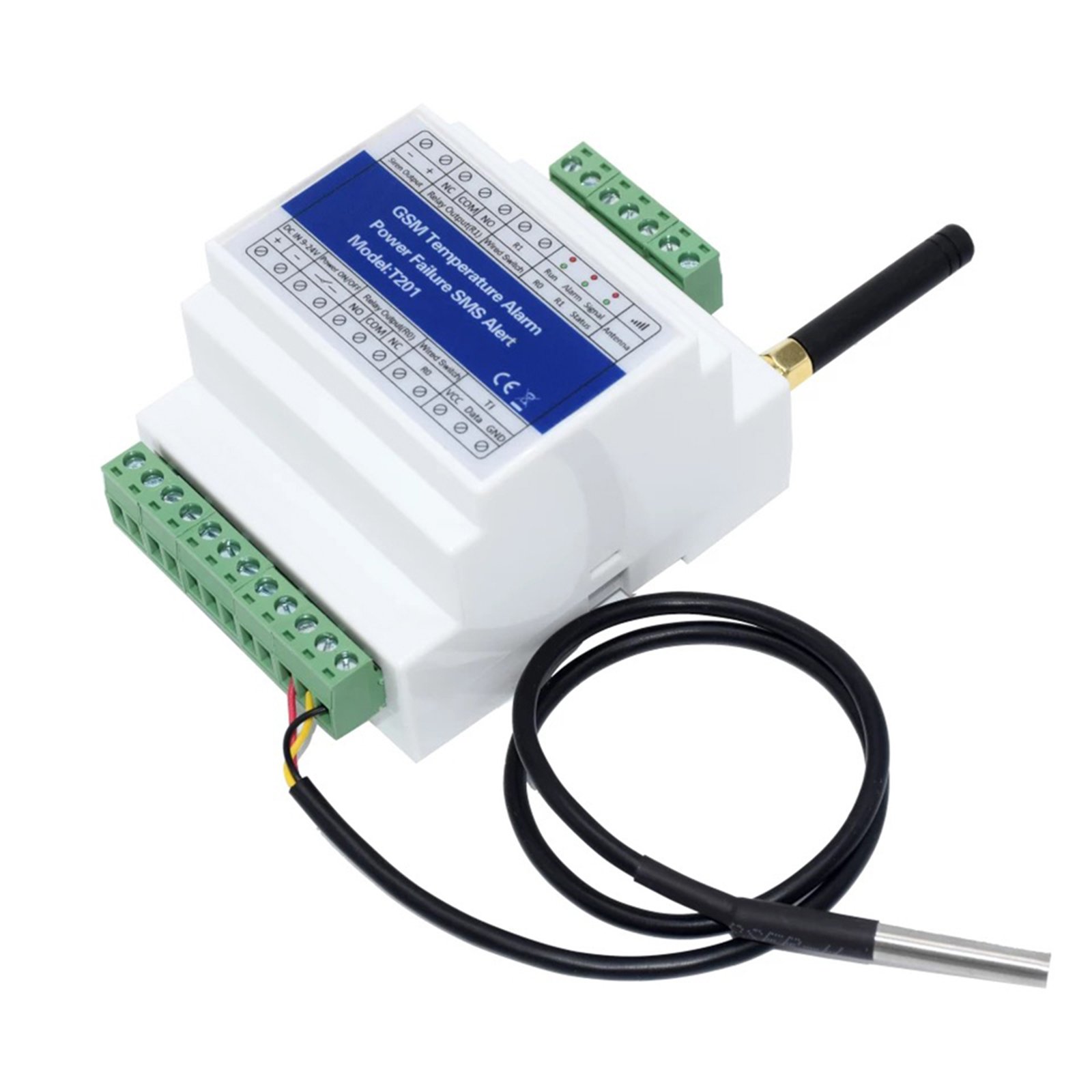 T201 GSM Temperature Alarm Power Status Monitoring Power Failure SMS Alarm Remote Relay Switch Access Controller