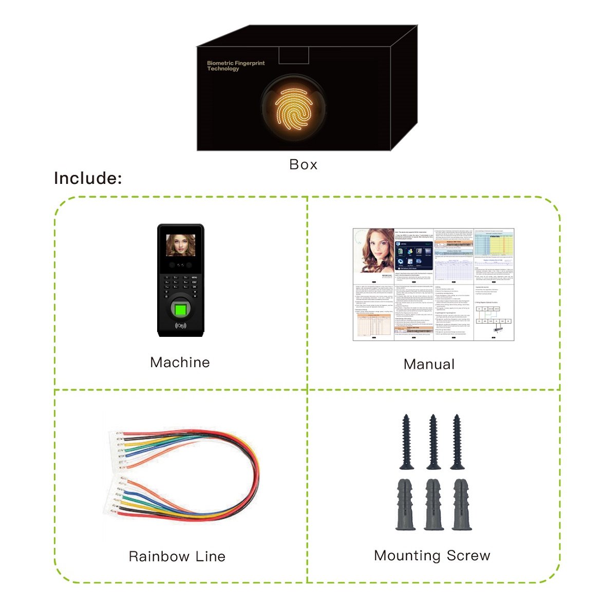 Zk EN-606 Biometric Fingerprint Access Control and and Time Attendance Device System Fingerprint Machines