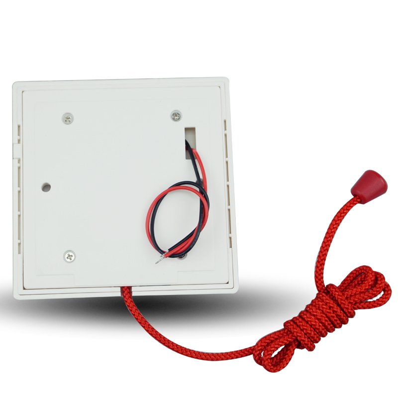 Wired emergency press call button with pulling rope switch button