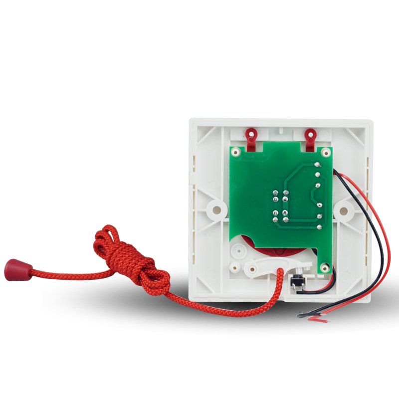 Wired emergency press call button with pulling rope switch button