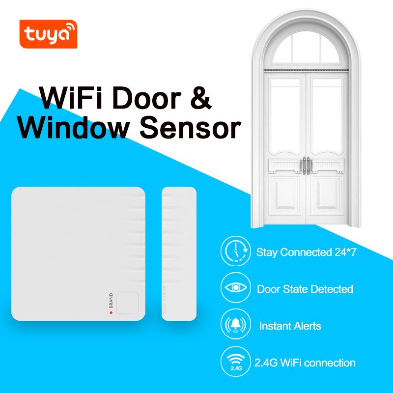 home security smart alarm devices wifi door sensor tuya