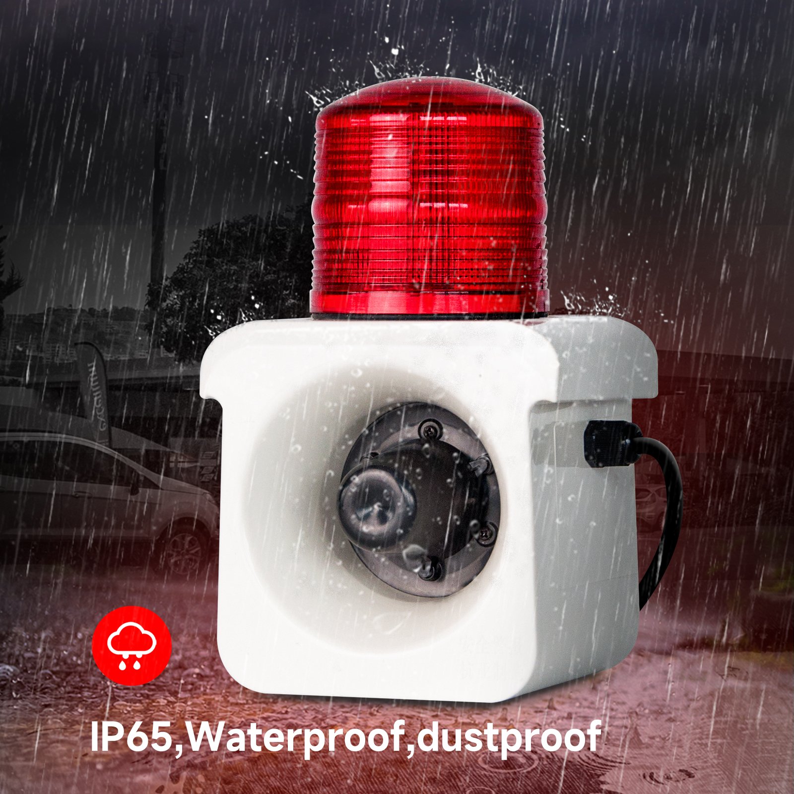 120dB LED Warning Siren Infrared microwave intelligent induction alarm IP 65 Weather-proof Circuit Design Alarm System Horn
