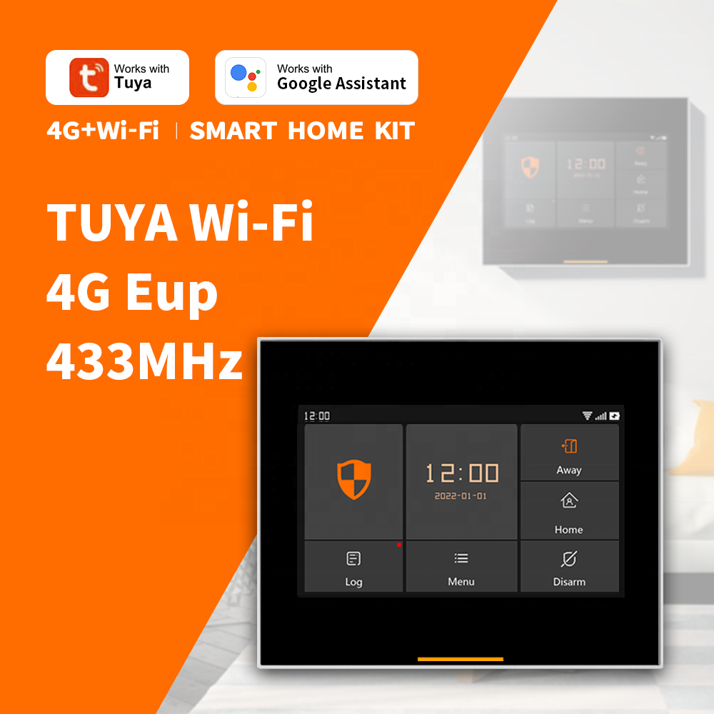 WiFi Tuya 433MHz Wireless Smart Home Alarm Security Burglar alarm System with Motion Detector Anti-theft Home Alarm System