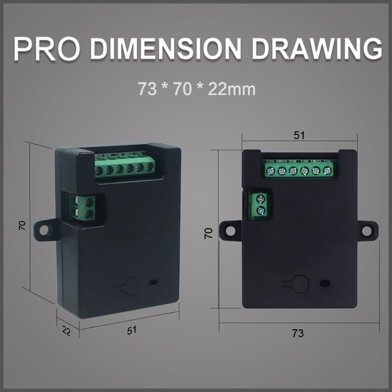 Wireless two-way remote control switch 12V suitable for various access control systems Learning controller