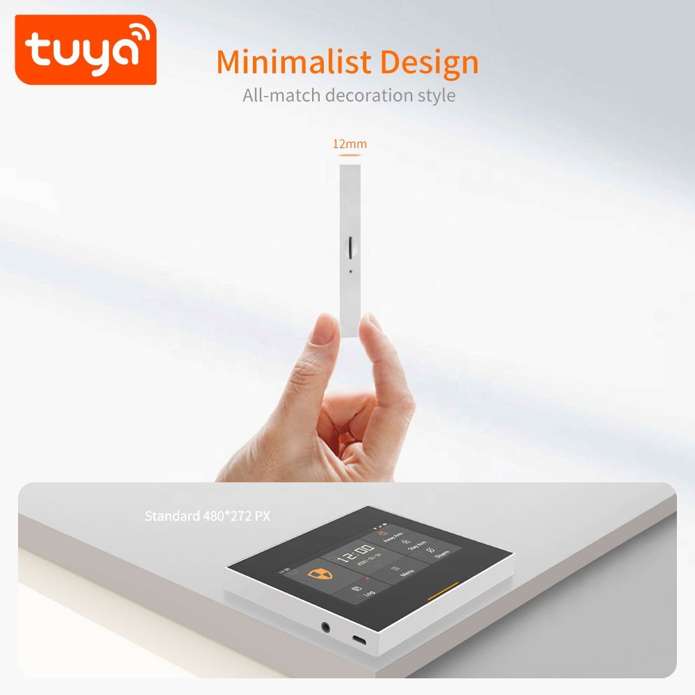 2023 Tuya Wireless Touch GSM WIFI Home Security Smart Alarm System Kit With PIR Motion Sensor Door Sensor Rfid Card PST-H502