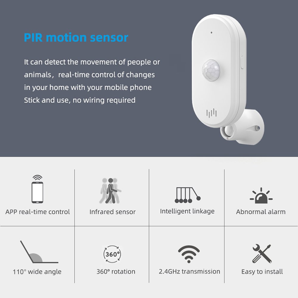 TYSH Smart Pir Motion Detector For Safty Care Infrared Wifi Tuya Wireless On Wall Ceiling Mounted WiFi Pir Motion Sensors
