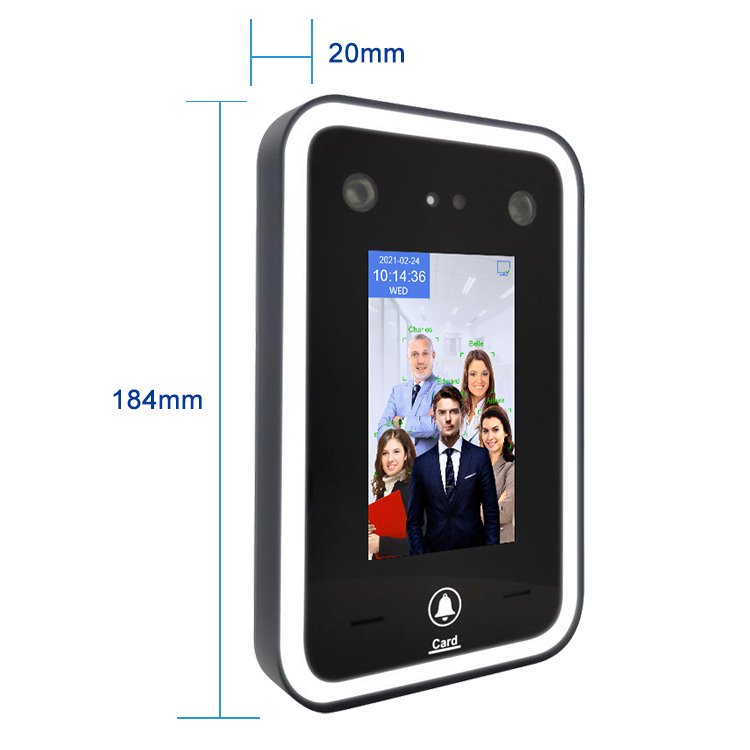 TCP/IP Night Vision Biometric Face Recognition Time Attendance Machine Access Control System with free SDK and RS485 Optional