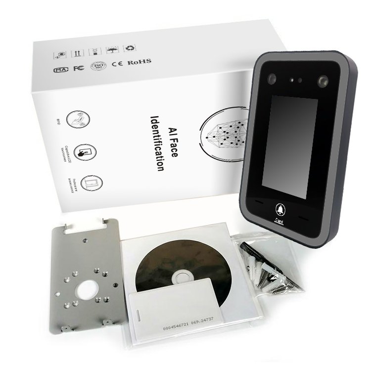 TCP/IP Night Vision Biometric Face Recognition Time Attendance Machine Access Control System with free SDK and RS485 Optional