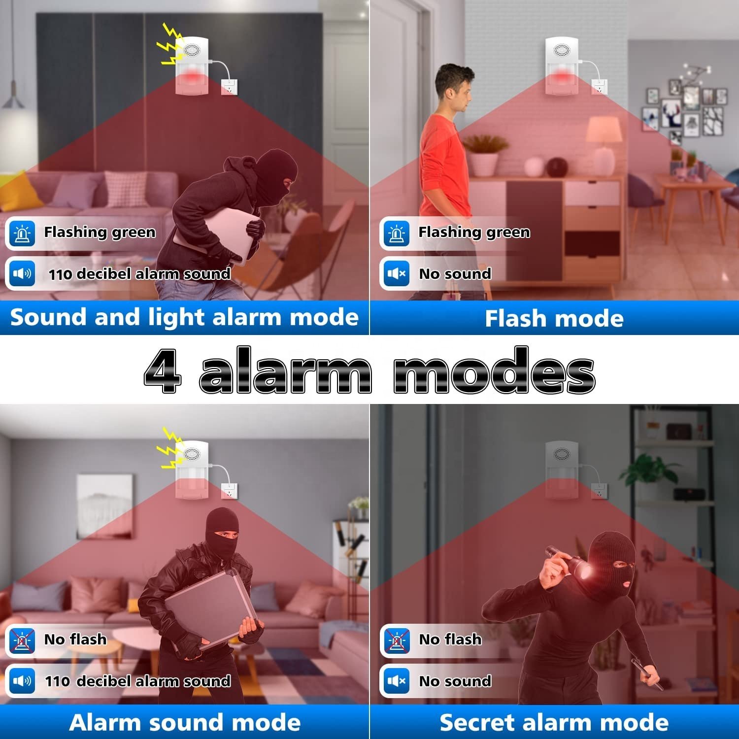 WiFi Burglar Alarm System PIR Motion Sensor Pet Immune Tuya Smart Life APP Remote Control Arm Disarm WiFi Infrared Detector