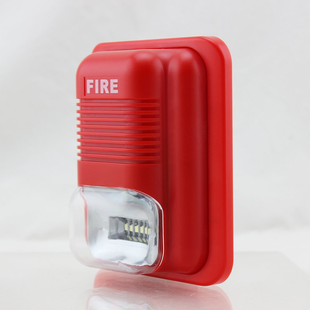 Conventional Wired 12-24Vdc LED Strobe Siren LS-104 alarm tone adjustable for fire alarm system security alarm system