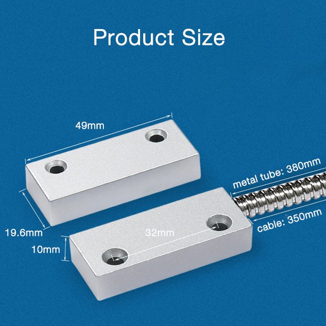 Surface Mounted Magnetic Door Contact Switch Metal Magnetic Sensor Alarm Window Detector Door Sensor for Security Alarm System