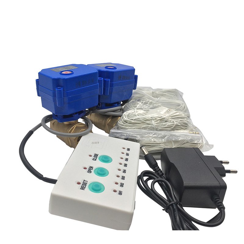 Water Leak Alarm System 5v DN15 DN20 DN25 Water Leak Detection Valve With Sensor And Controller For Smart Home