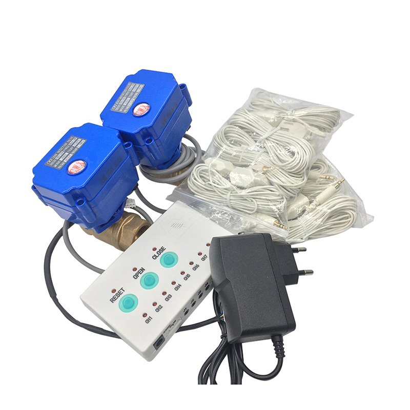 Water Leak Alarm System 5v DN15 DN20 DN25 Water Leak Detection Valve With Sensor And Controller For Smart Home