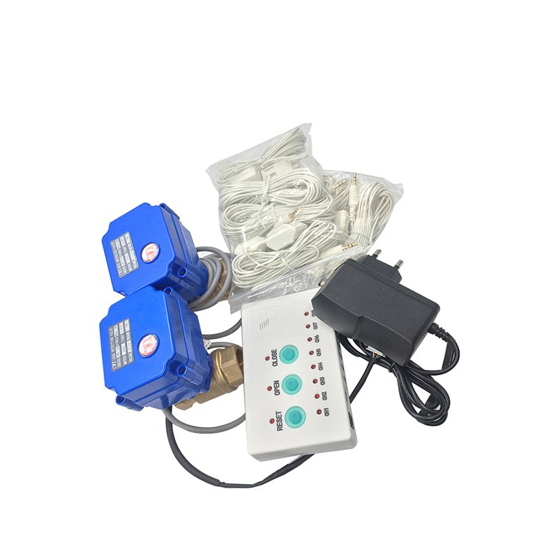 Water Leak Alarm System 5v DN15 DN20 DN25 Water Leak Detection Valve With Sensor And Controller For Smart Home