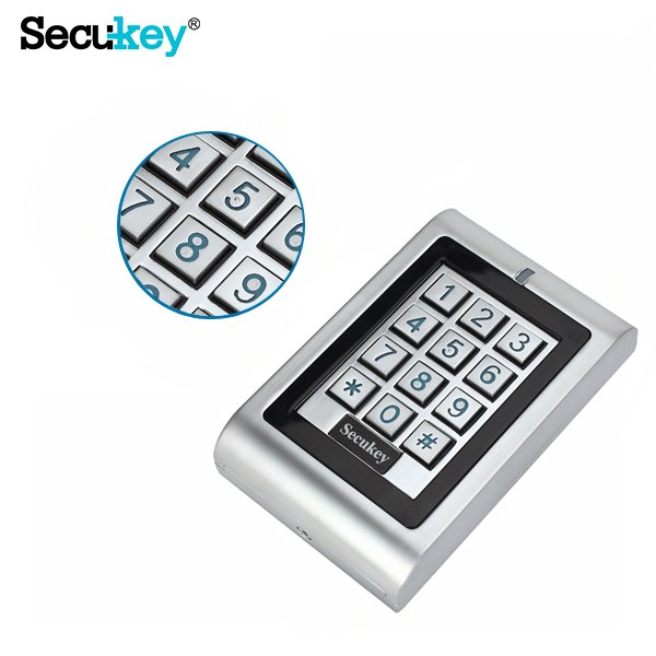 Secukey Factory Price K1-MF Standalone Digital Keypad Waterproof Door Access Metal Case 13.56MHz mifare card RFID Access Control