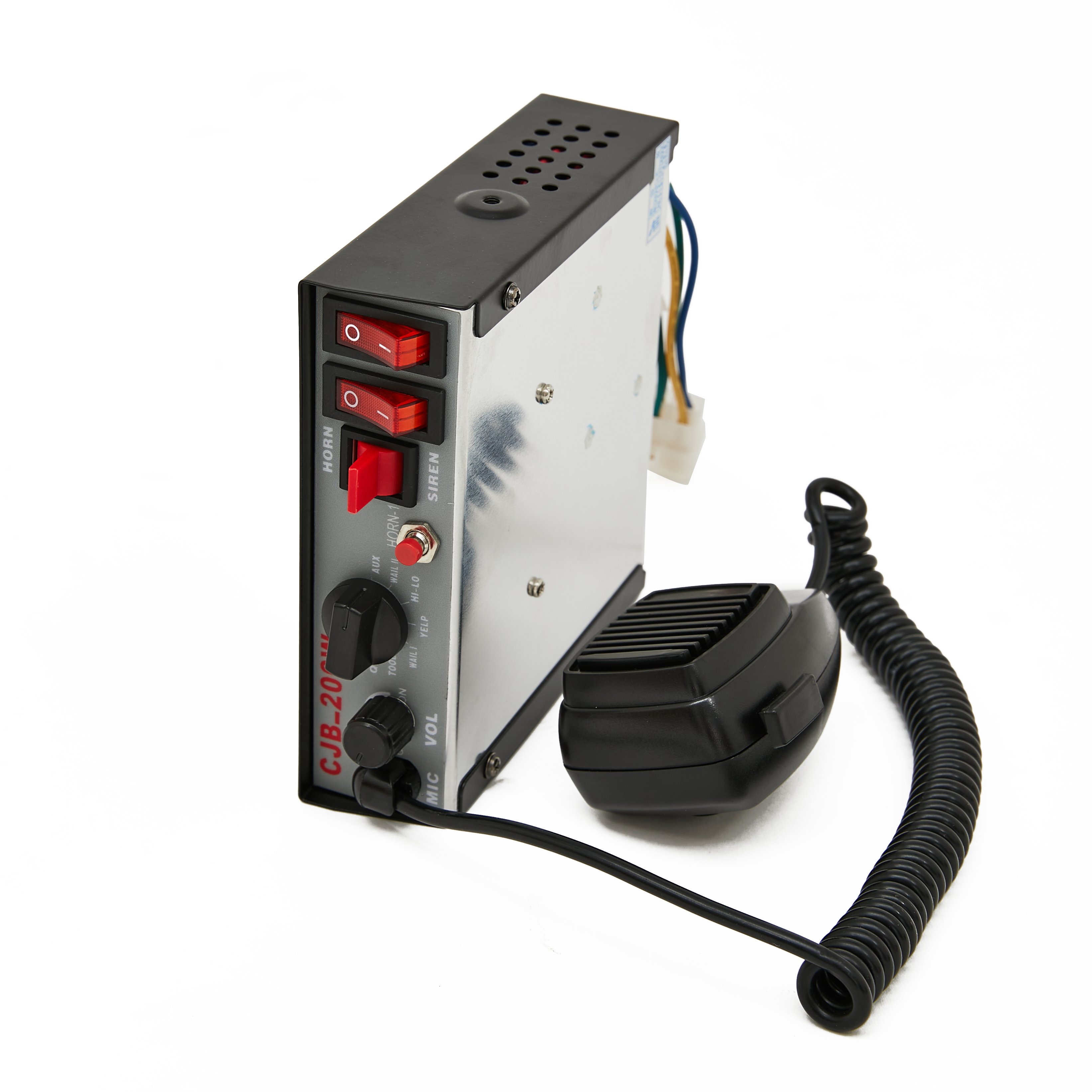 12V CJB-200W Emergency Warning Vehicle Alarm System with 200W Microphone Car Siren Speaker