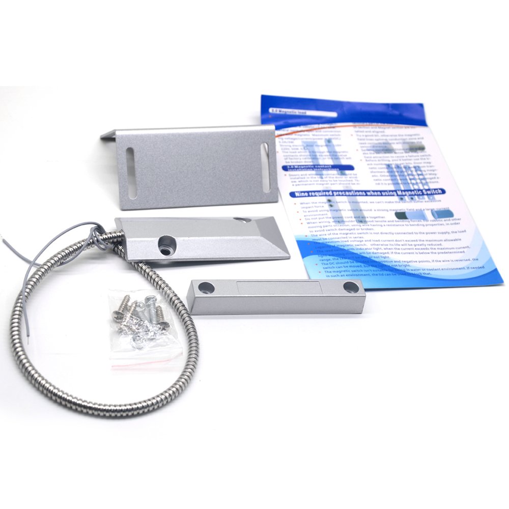Waterproof / Weatherproof Fire Alarm System Window Overhead Mount NC Magnetic Contact Sensor/ Garage Door Contact Switches