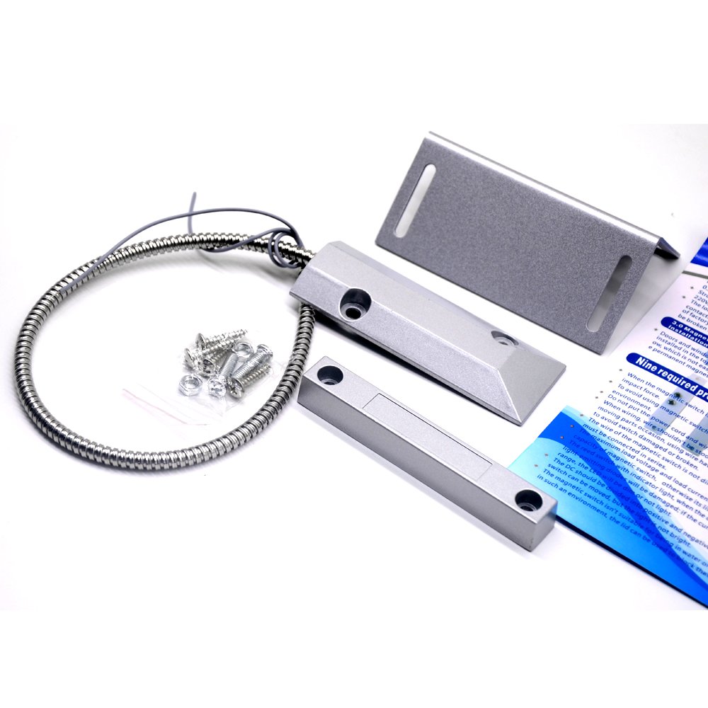 Waterproof / Weatherproof Fire Alarm System Window Overhead Mount NC Magnetic Contact Sensor/ Garage Door Contact Switches