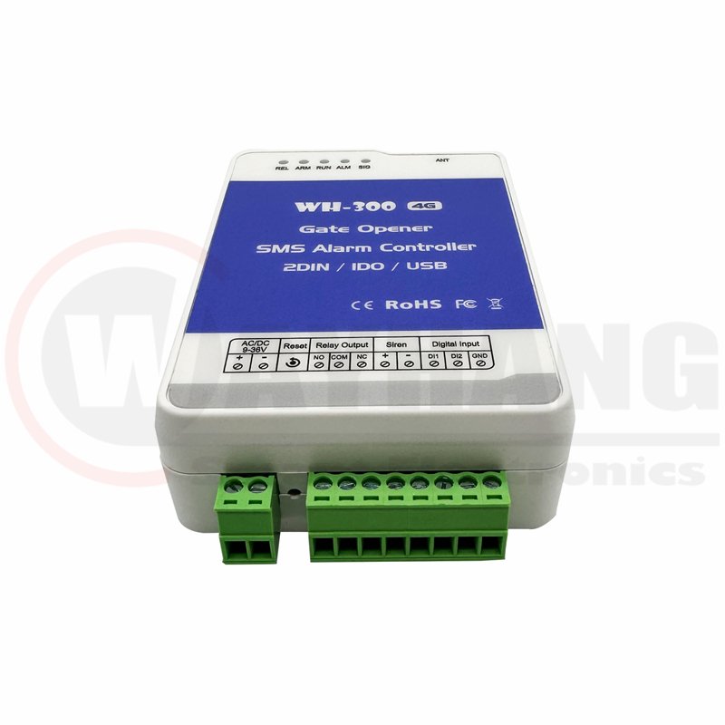 2 Digital Input And 1Output 4G Wireless GSM RTU SMS Alarm Remote Controller Gate Opener WH-300