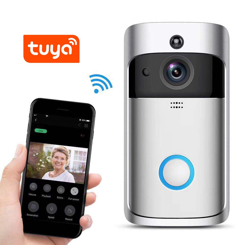 2022 Tuya Cheap Price Smart Wifi Wireless Alarm System Home Intercom Security Camera Ring Doorbell Video Door Phone