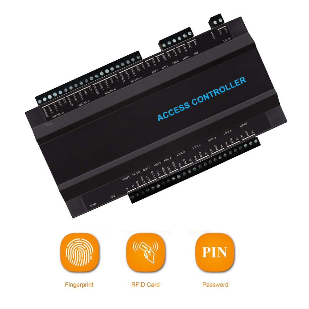 TCP/IP Web Based Free Cloud Software Free SDK RS485 4 Door Access Controller System