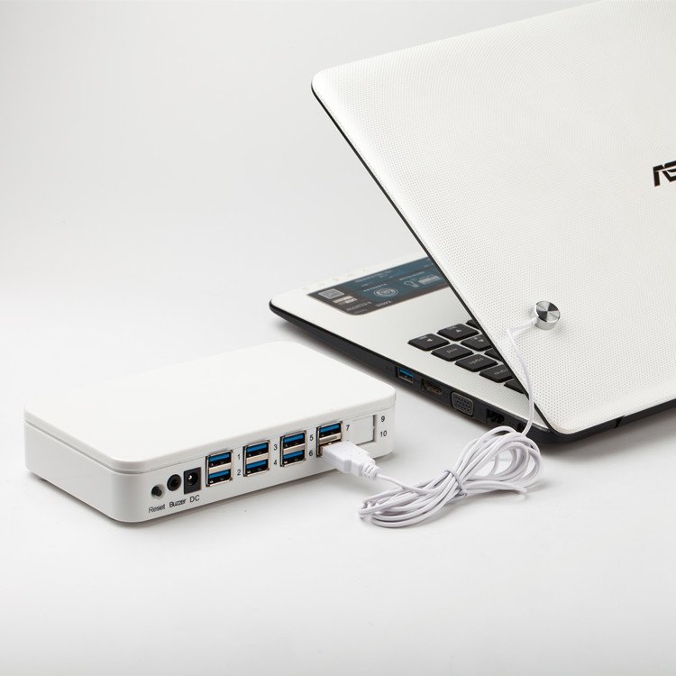 Promotional price retail store 8 USB centralized alarm system laptop notebook security anti theft device