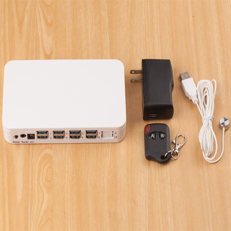 Promotional price retail store 8 USB centralized alarm system laptop notebook security anti theft device