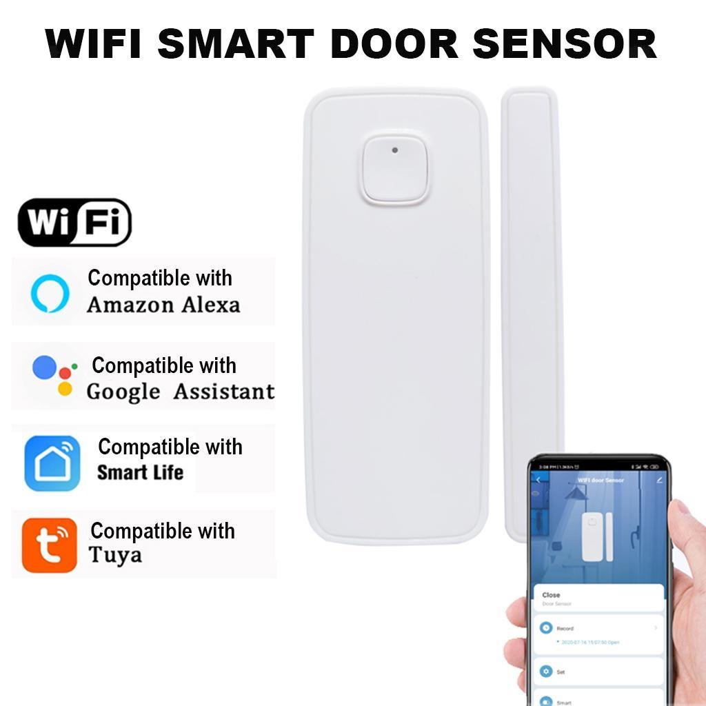 Source Factory TUYA WiFi Window Door Sensor for Smart Home Security System Alarm Sensor Kids Safe