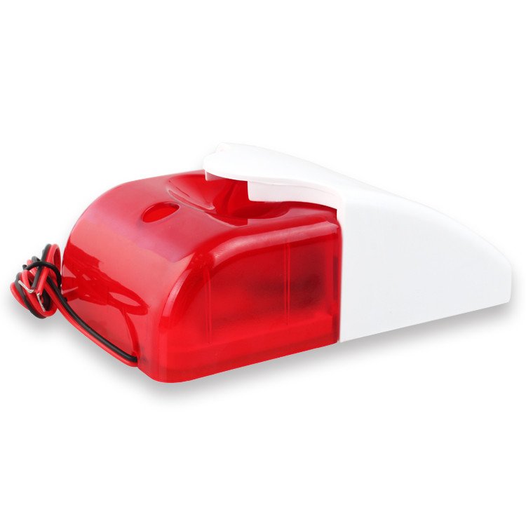 Wired Strobe Siren Durable 12V Sound Alarm Strobe Flashing Red Light Sound Siren Home Security Alarm System 115dB