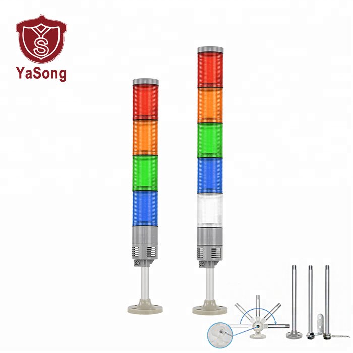 IP65 Waterproof Tower Light LTA-052J Multilayer Stack Warning Lights 90dB Sound 4 Base Types Flashing Light Machine Alarm System