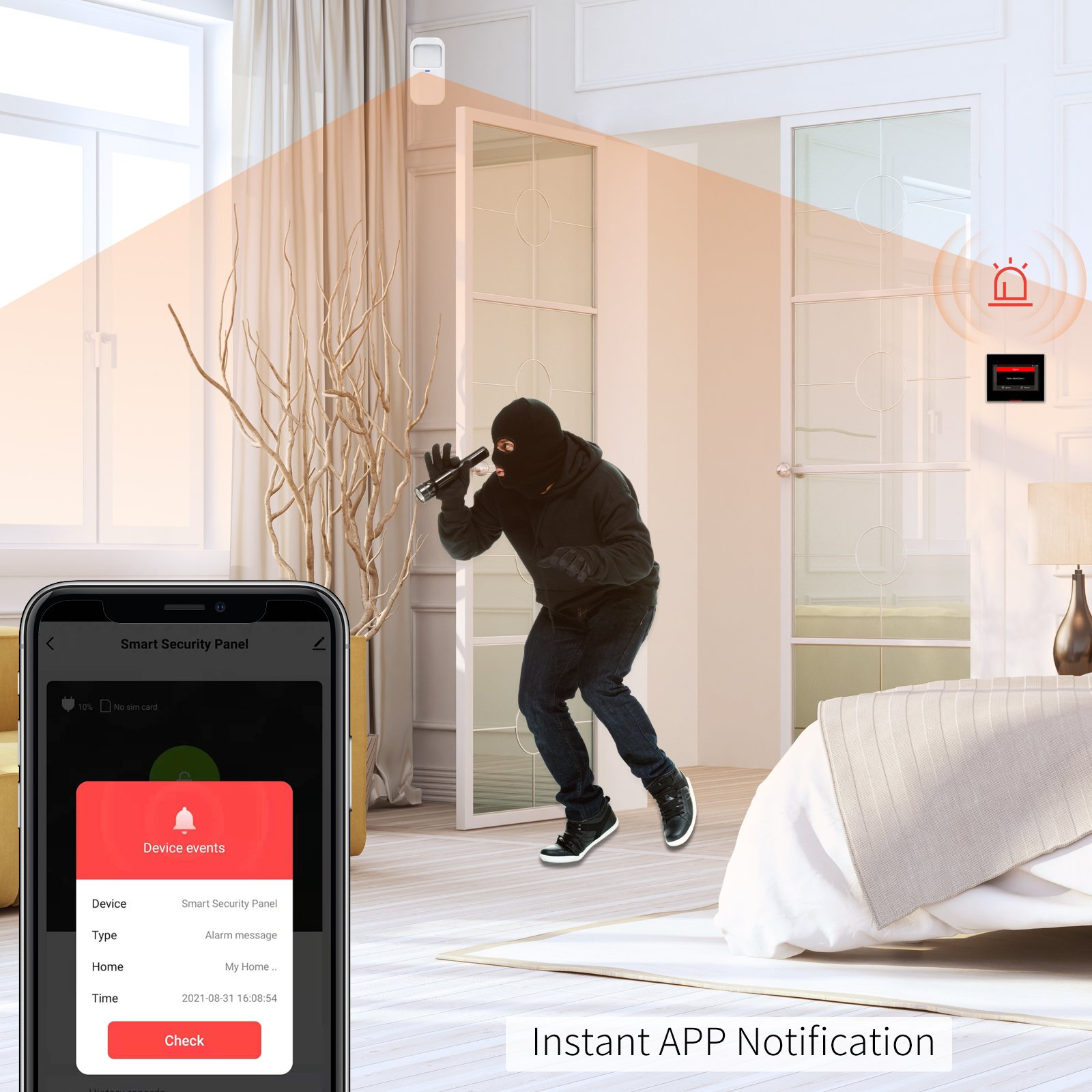 Staniot Wireless WiFi 4G Tuya Smart Home Security Alarm System House Villa Burglar Signal Device for IOS And Android