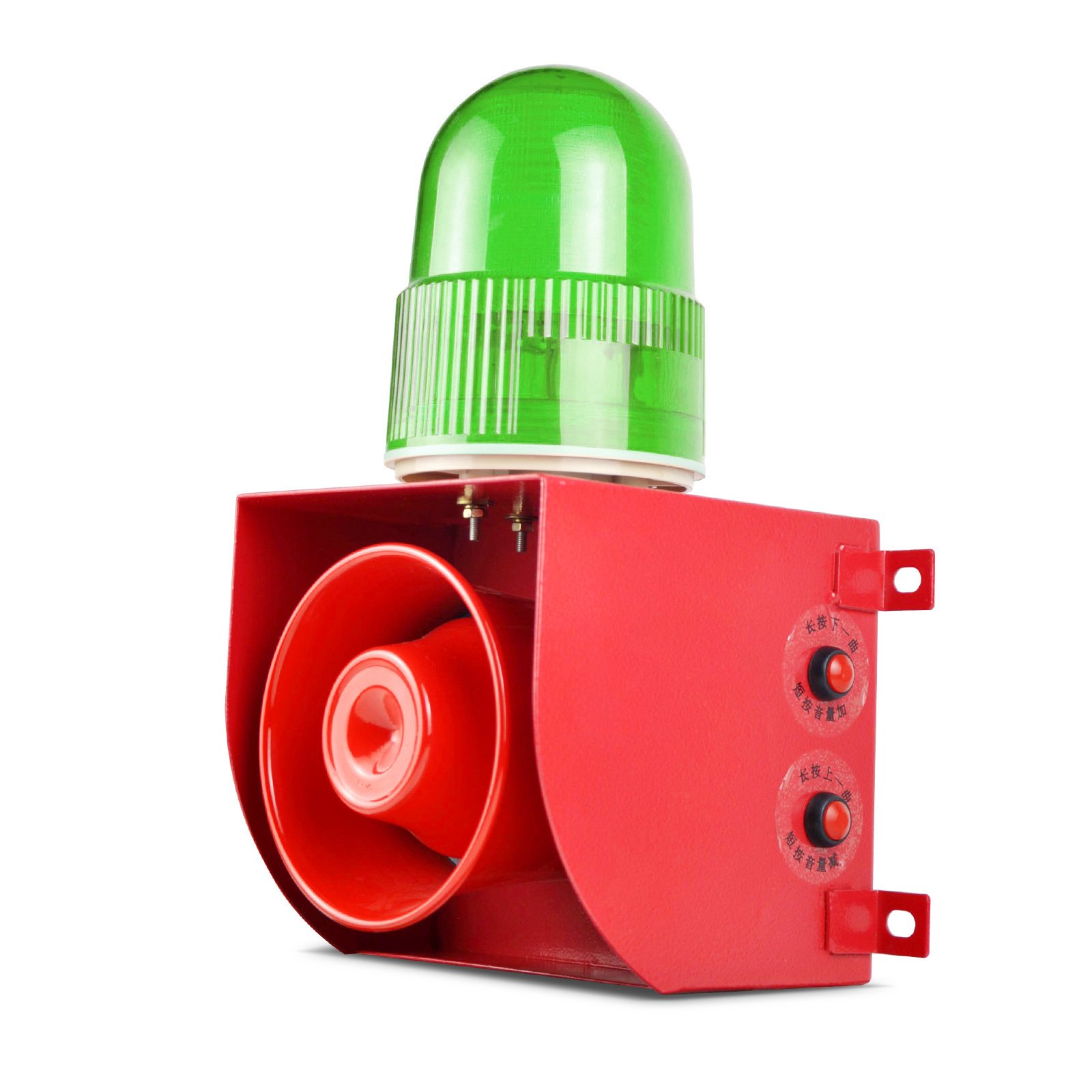 120 Decibel 9 Tone Adjustable 25W Emergency LED Strobe Siren Horn with Sound Light Alarm Adjustable Emergency Alarm Systems