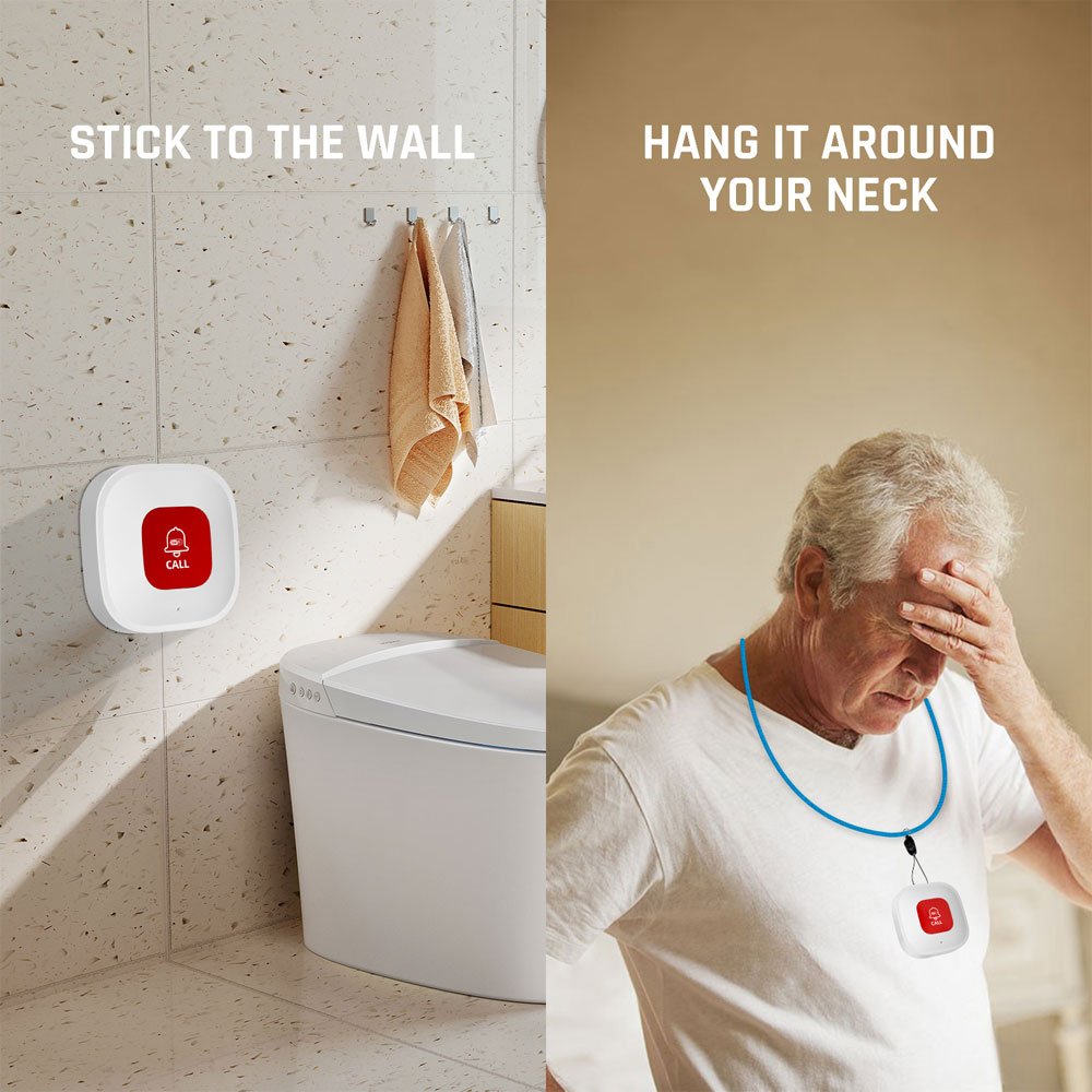 Personal Self defense Smart Life App RF433Mhz Tuya WiFi SOS Alarm Button Emergency Panic Button for Elderly PST-CF101W