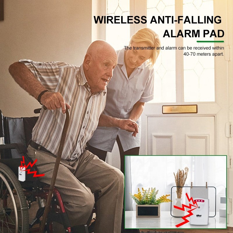 High Quality Geriatric Medical Alert System Wireless Pressure Cushion Bed Alarm To Prevent Falling Wheelchair Alarm