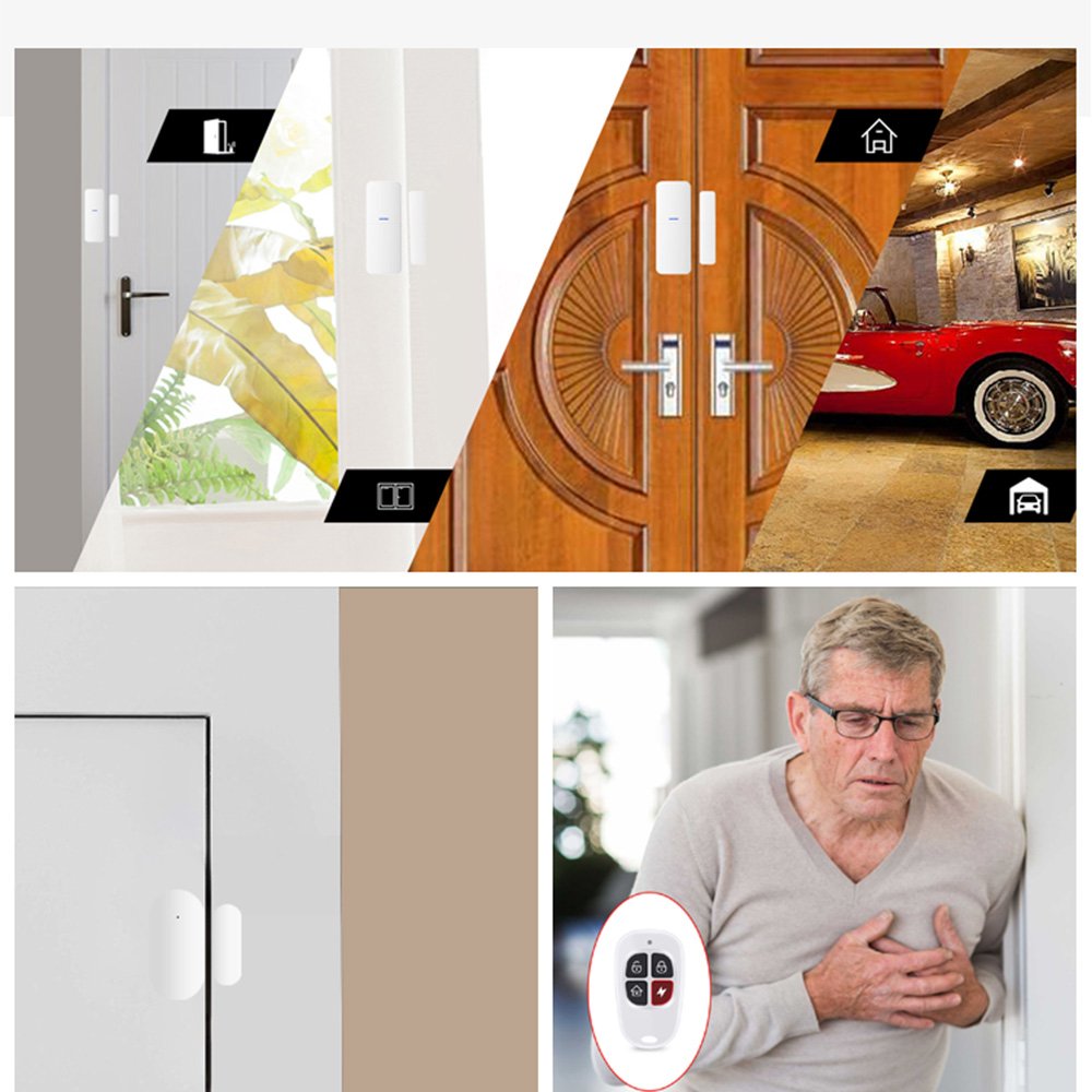 Tuya Wireless Home Office Security WiFi Alarm Burglar System APP Control Compatible with Alexa and Google Home