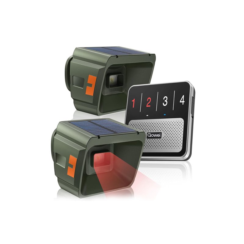 Solar Wireless Driveway Alarms PIR detector Security Alert System Weatherproof Motion SensoDetector