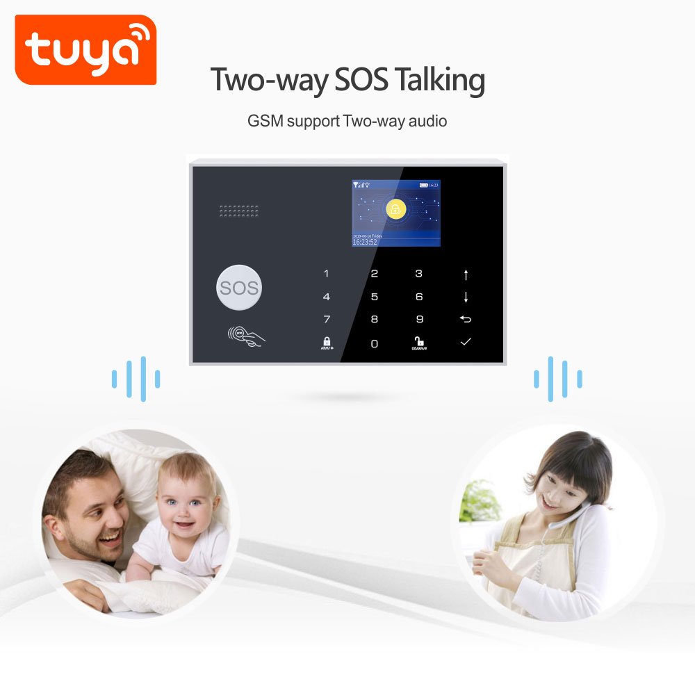 Wholesale Price 2.4 inch TFT LCD Display Rfid Card Alarm House Tuya Smart Wifi GSM Home Security Intrusion Alarm PST-G30