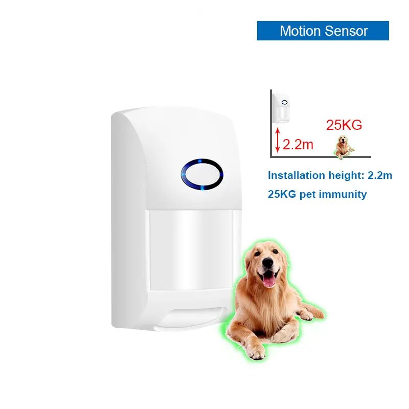 Motion Sensor 25kg pet Immune 433MHz Wireless PIR Detector Alarm For Home Burglar Smart Alarm System