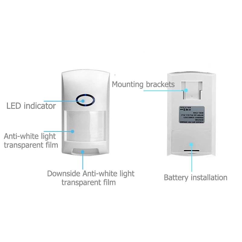 Motion Sensor 25kg pet Immune 433MHz Wireless PIR Detector Alarm For Home Burglar Smart Alarm System