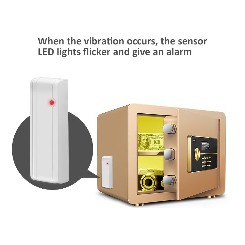 focus wireless tiny vibrator sensor shock sensor 433mhz 868mhz safe drawer window door use for focus burglar alarm system