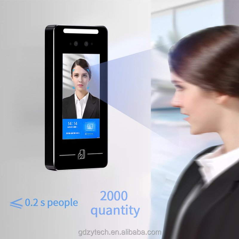 5 inch WiFi Face Recognition Cloud Platform Biometric Device Time Attendance TCP/IP Face Recognition Access Control