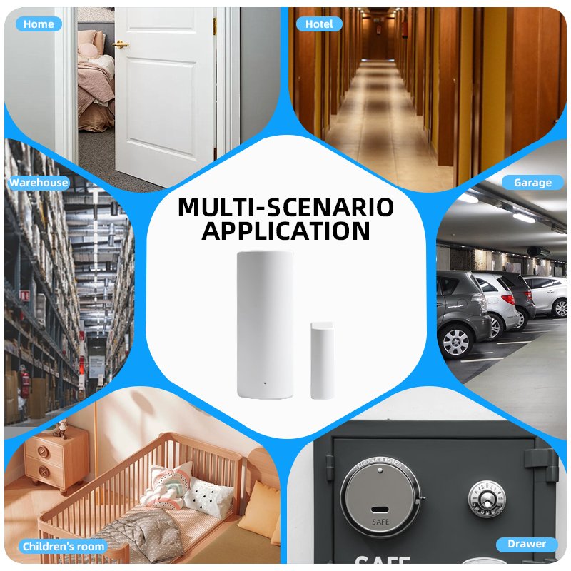 Tuya Smart WiFi Zigbee Door Sensor Door Open / Closed Detectors WiFi App Notification Alert/Sound Security Alarm