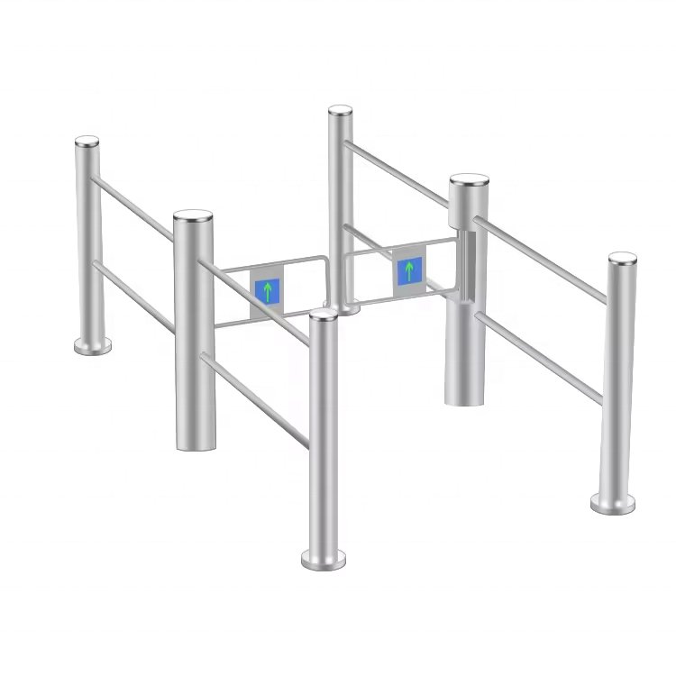 High Security Supermarket Swing Gates With RFID Card Reader Flap/swing Gate Access Control Automatic Barrier